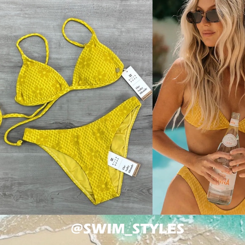 ☀️BILLABONG☀️ MADE YA LOOK TRI Salty Blonde Made Ya Look Hike Bikini SET